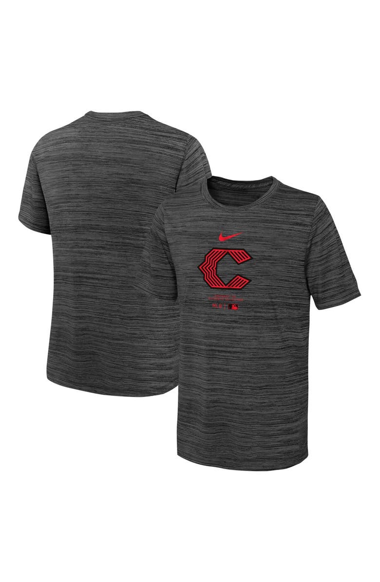 Nike Youth Nike Black Cincinnati Reds City Connect Practice Graphic Performance T-Shirt, Main, color, 