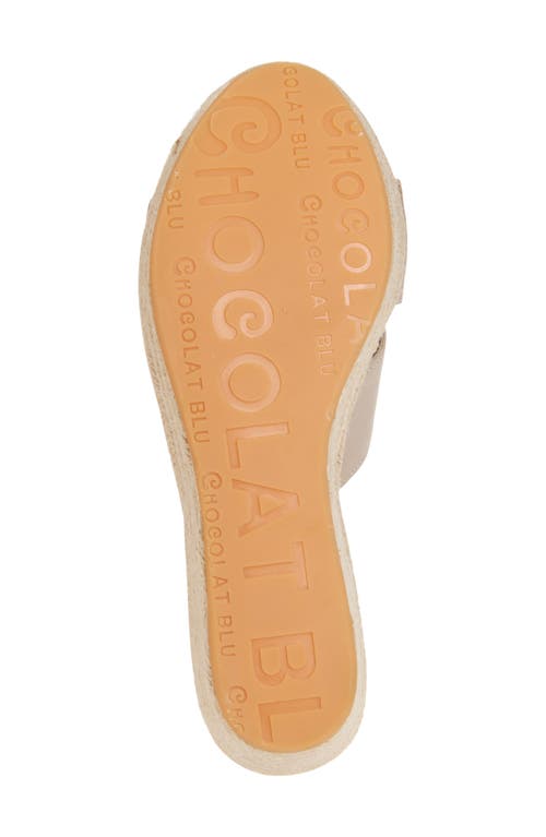 Chocolat Blu Willena Espadrille Platform Sandal In Taupe Leather