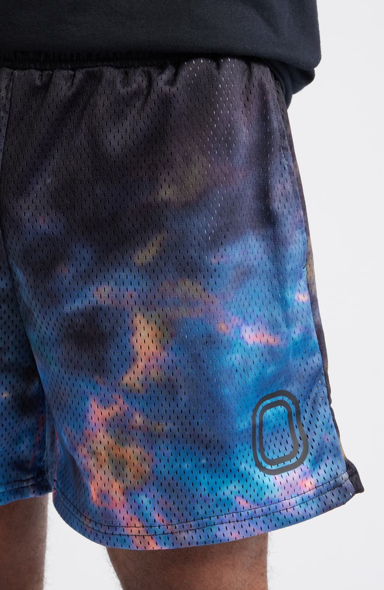 OVERTIME Chrometeam Aura Mesh Basketball Shorts, Alternate, color, Blue Multi