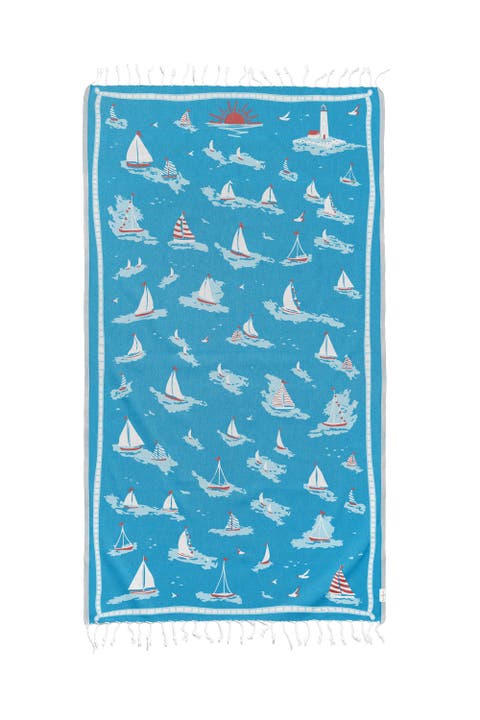 Oversized 37" x 71" Preppy Turkish Beach Towel by Ramus & Co