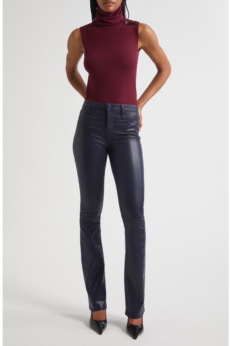 Selma High Waist Baby Boot Jeans, Alternate, color, DEEP MIDNIGHT COATED