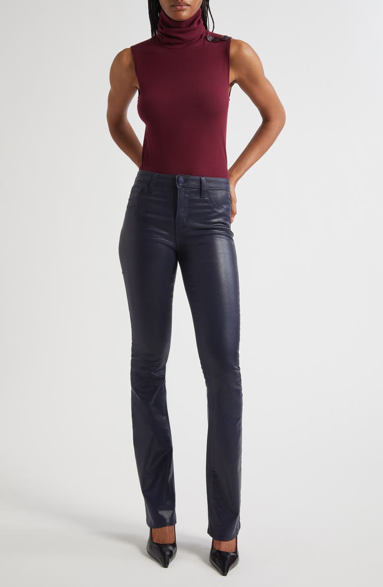 L'AGENCE Ceci Sleeveless Turtleneck Sweater, Alternate, color, Dark Port