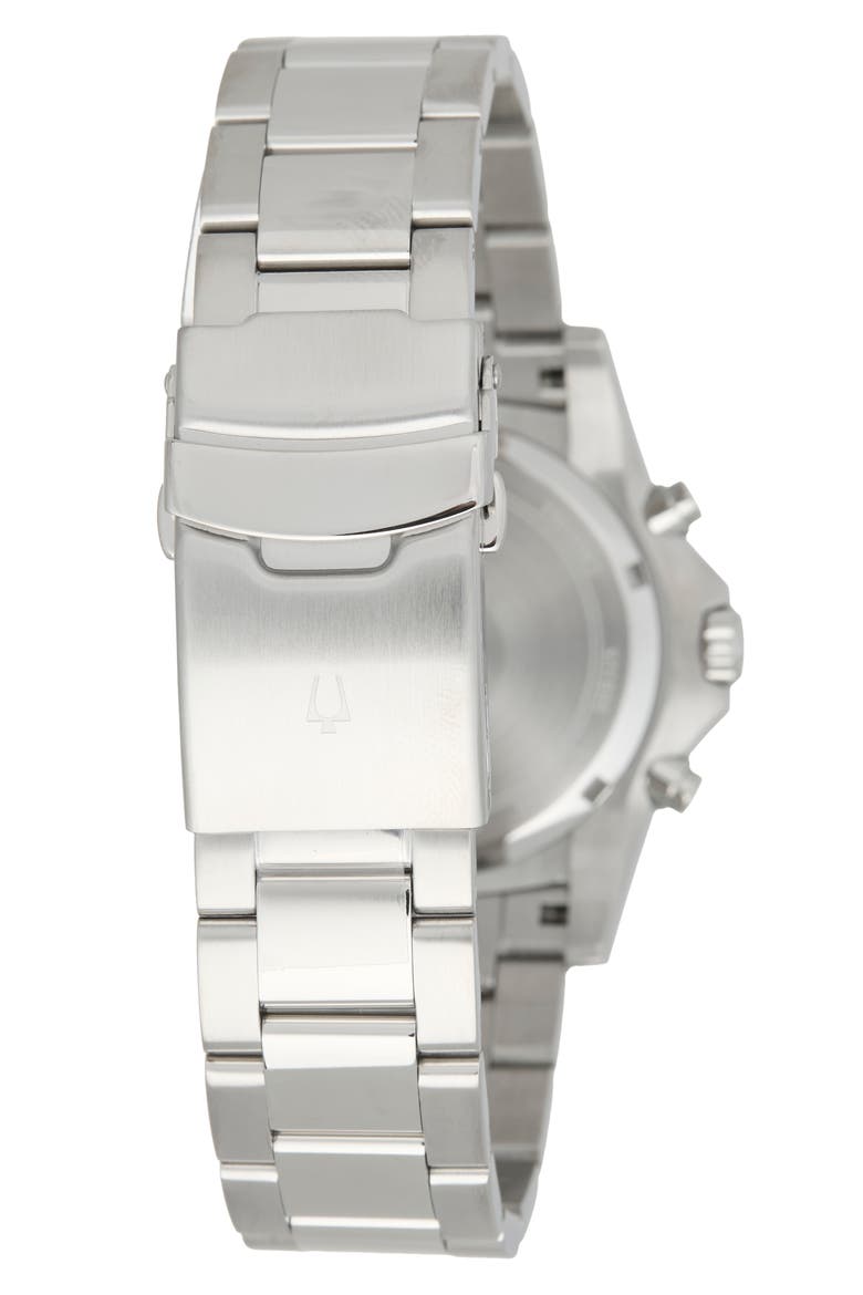 Men's Chronograph Watch, 44mm, Alternate, color, SILVER