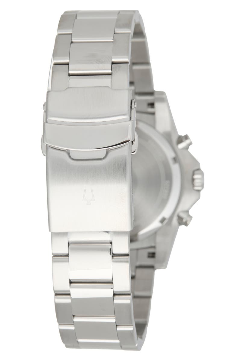 BULOVA Men's Chronograph Watch, 44mm, Alternate, color, Silver
