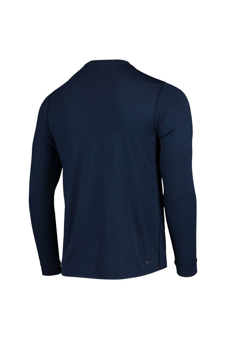Men's adidas Deep Sea Blue Seattle Kraken Dassler AEROREADY Creator Long Sleeve T-Shirt, Alternate, color, Navy