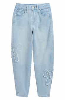 YMI Kids' Bow Barrel Leg Jeans