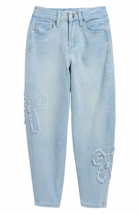 YMI Kids' Bow Barrel Leg Jeans