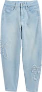YMI Kids' Bow Barrel Leg Jeans