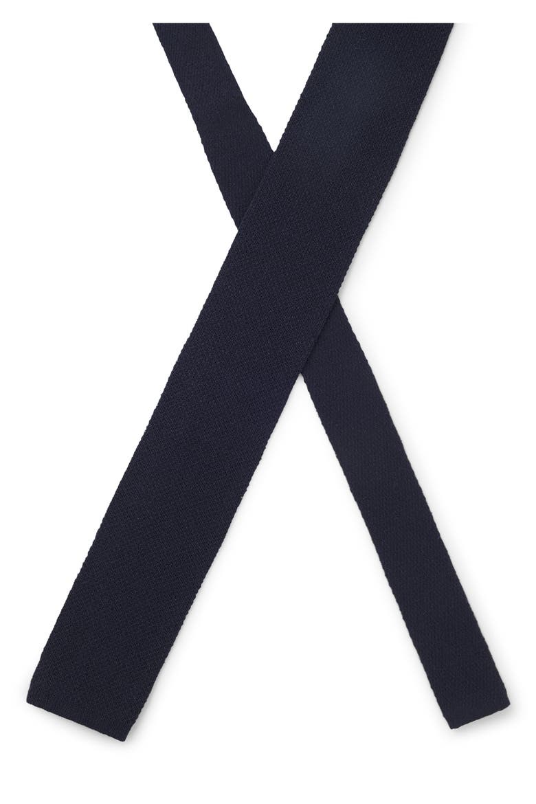 Knitted Silk Tie, Alternate, color, DARK BLUE