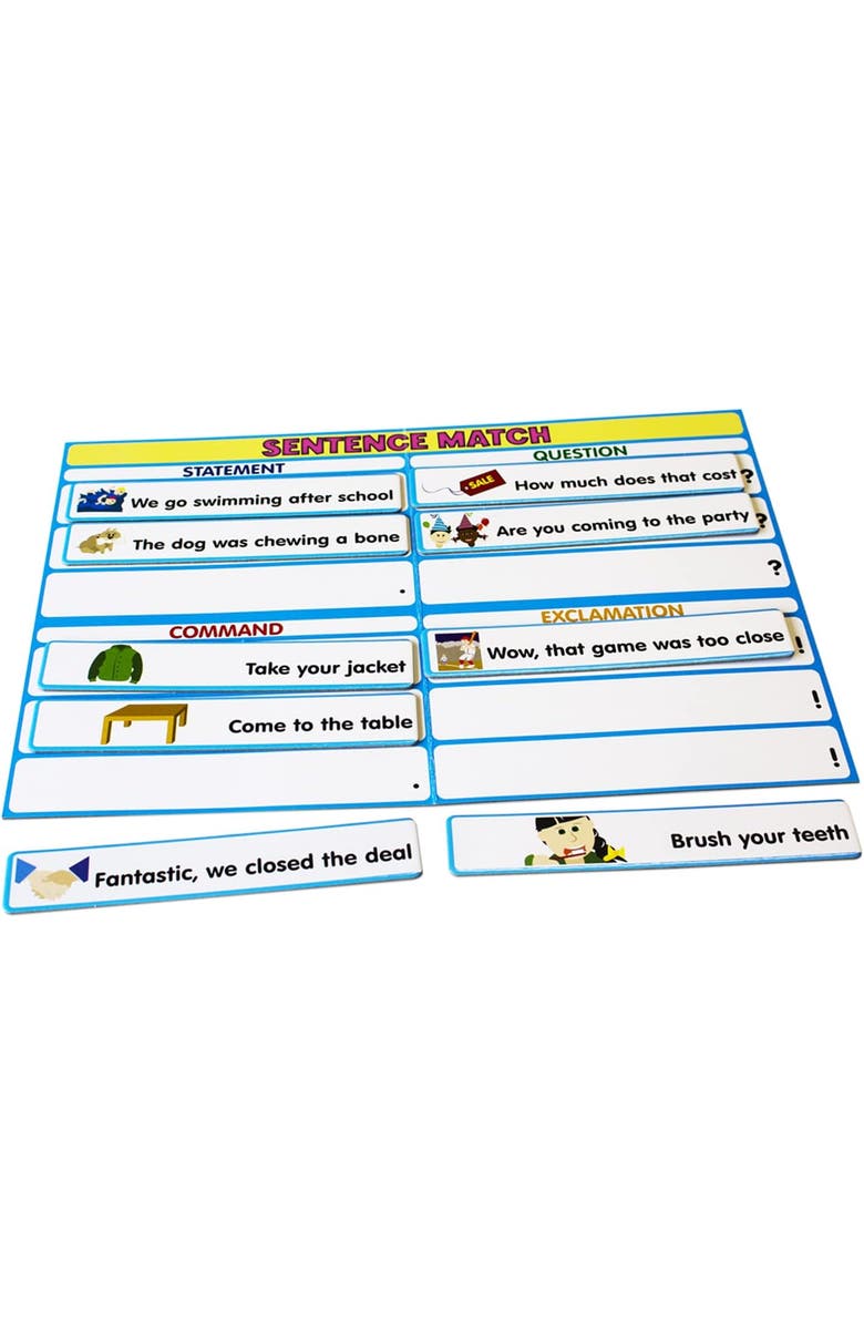 Junior Learning 6 Grammar Games, Language Arts Board Game for Ages 7-9, Grade 2-3, Alternate, color, Multicolored
