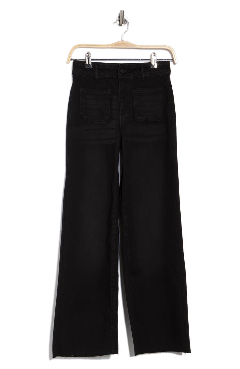 OAT NEW YORK High Waist Patch Pocket Wide Leg Jeans, Alternate, color, 
