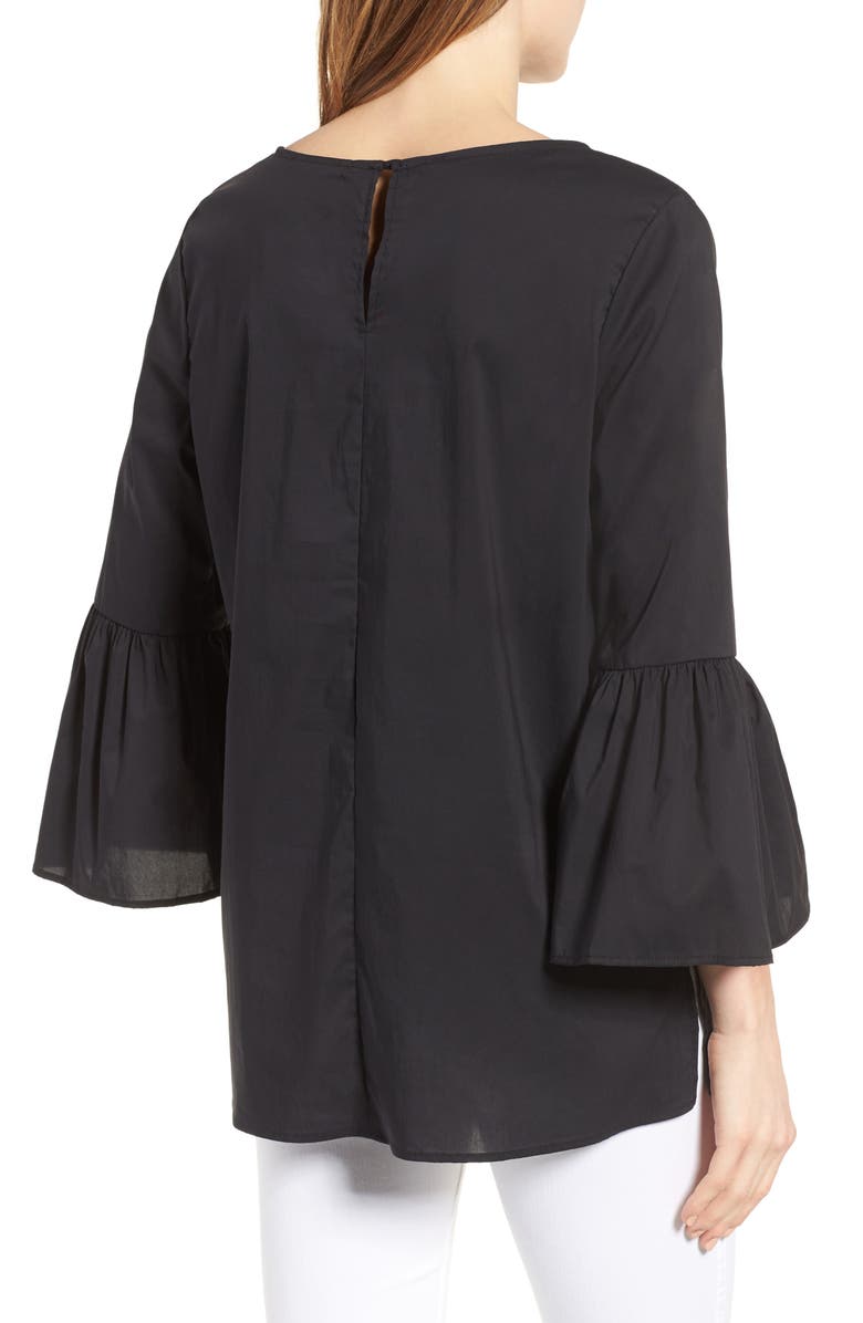 GIBSONLOOK Gibson Bell Sleeve Poplin Top, Alternate, color, 