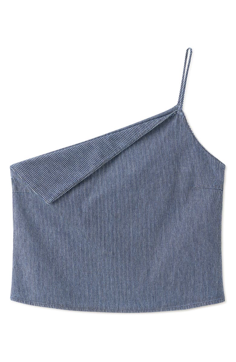 MANGO TEEN Asymmetrical Striped Cotton Shell, Alternate, color,