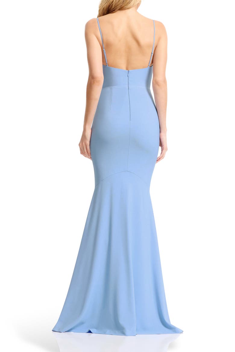 Eliana Cowl Neck Mermaid Gown, Alternate, color, SKY
