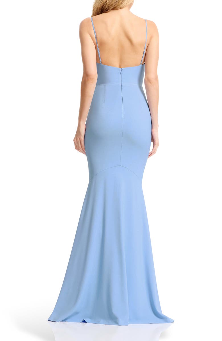 Dress the Population Eliana Cowl Neck Mermaid Gown, Alternate, color, Sky