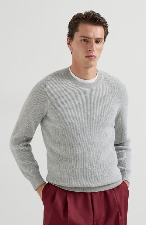 Cashmere English rib sweater