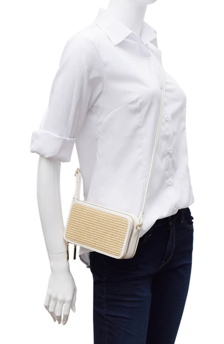 Thacker Riley Woven Crossbody Bag, Alternate, color, Natural/ White