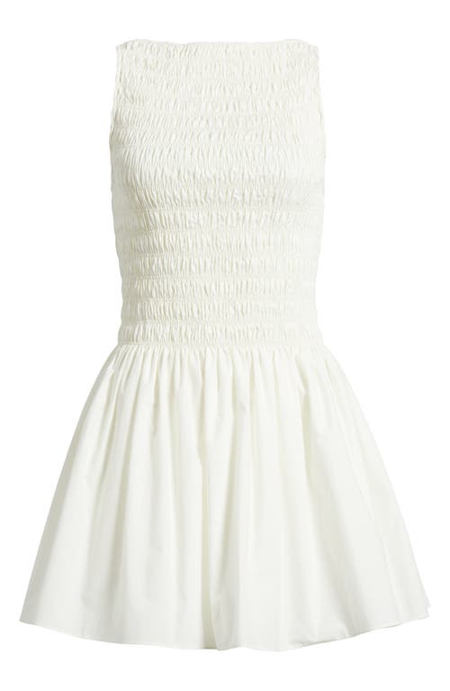 Faithfull The Brand Noa Smocked Minidress In White