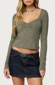 EDIKTED Zelly Long Sleeve Jersey Top