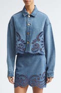 Ulla Johnson Bobbi Eyelet Denim Jacket