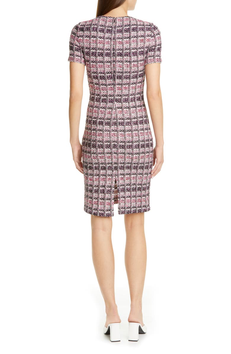 St. John Collection Monarch Textured Tweed Knit Sheath Dress, Alternate, color, 