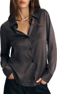 Mavi Jeans Slim Fit Silk Button-Up Shirt