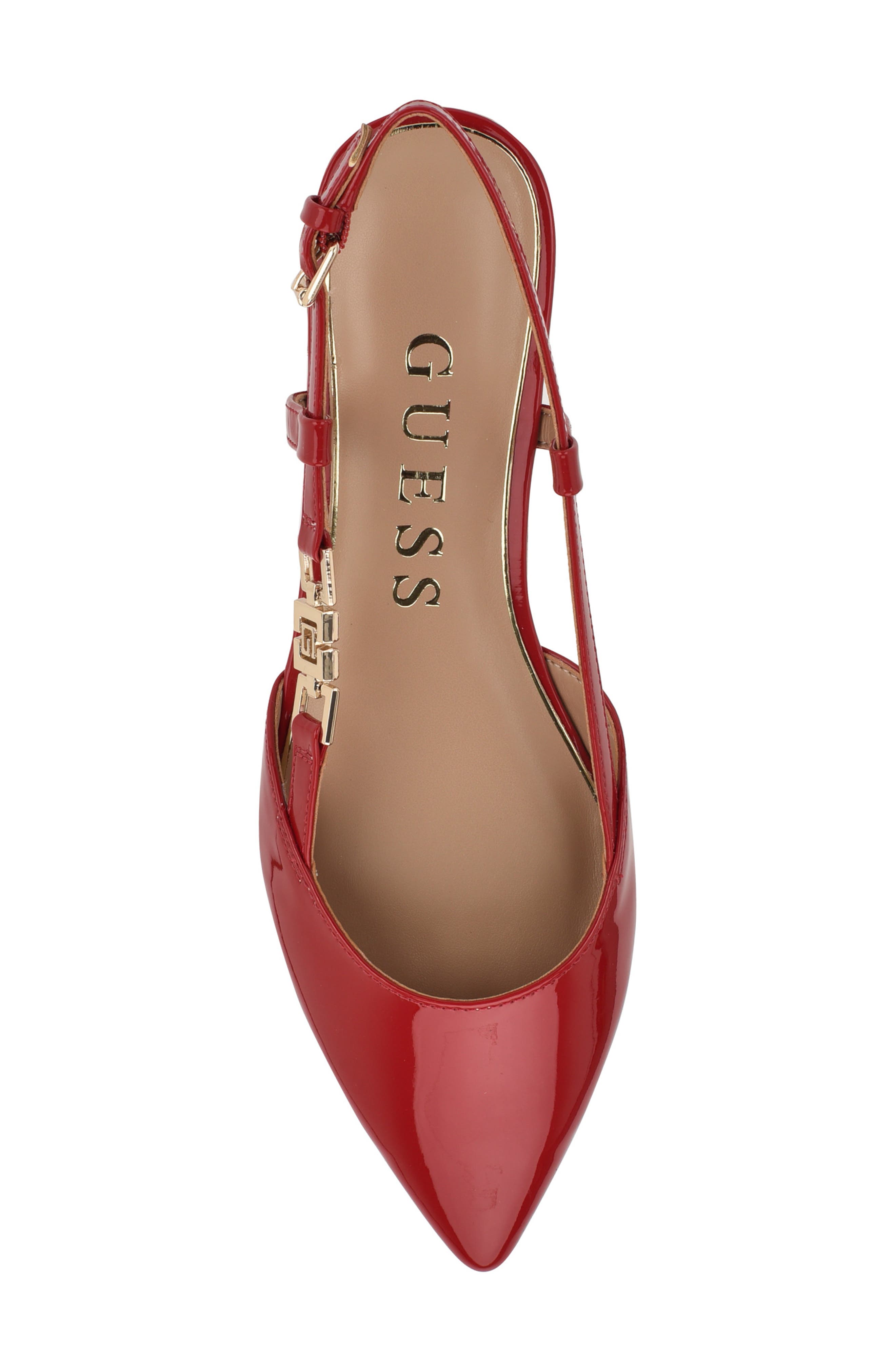 GUESS Franie Pointed Toe Slingback Flat, Alternate, color, 