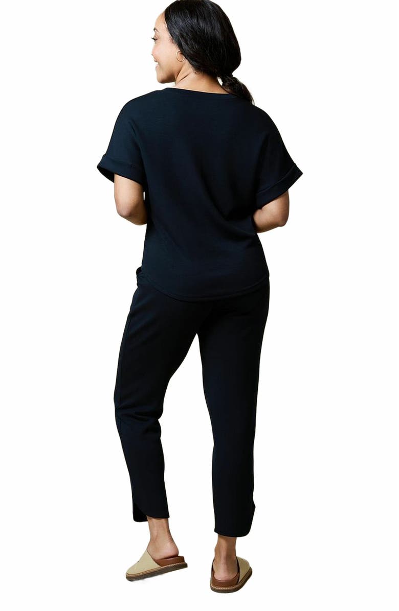 Softies Athleisure PureDream V-Neck Lounge Set, Alternate, color, Black