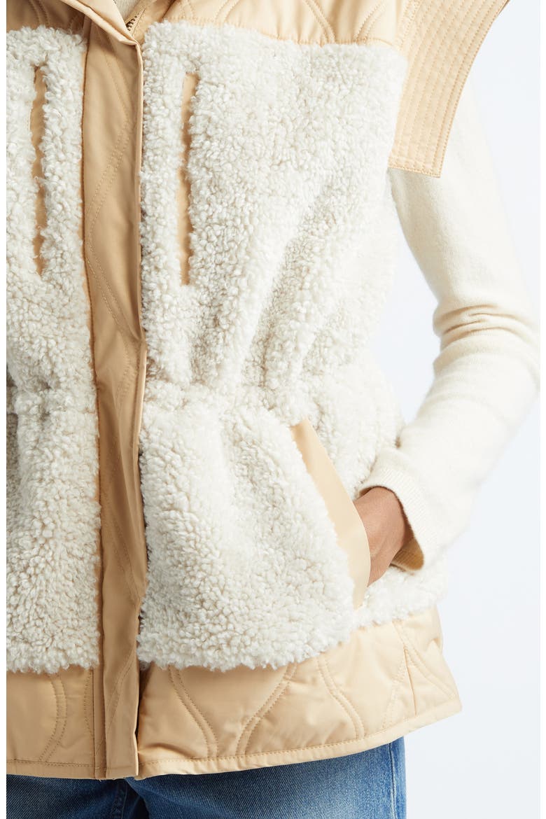 Shiloh Faux Shearling Mixed Media Vest, Alternate, color, DRIFTWOOD