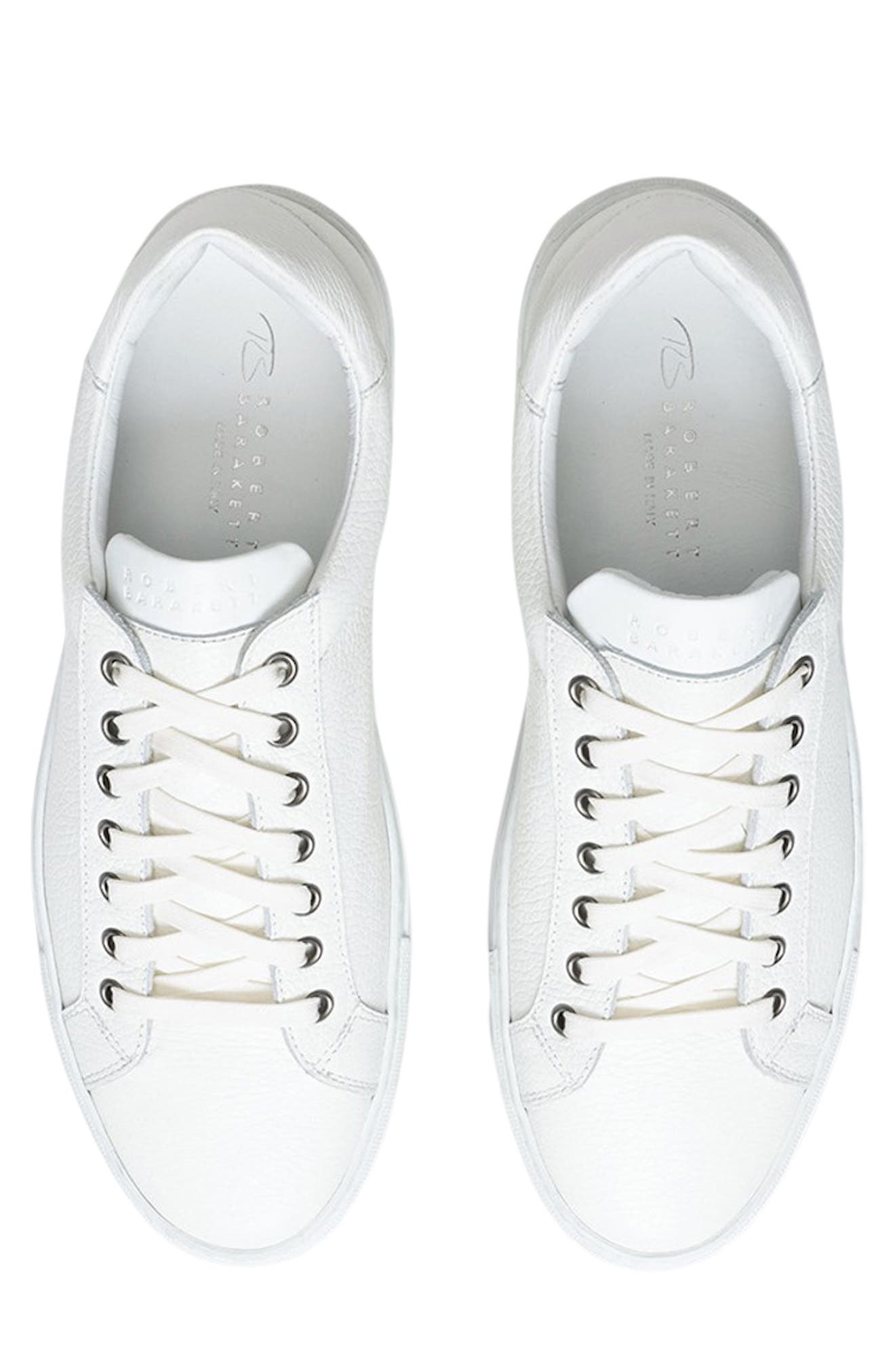 Terrence Low Top Leather Sneaker, Alternate, color, WHITE