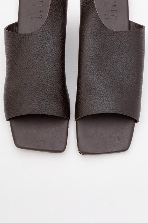 Forever & Always Shoes Orianna Leather Slide Sandal In Brown