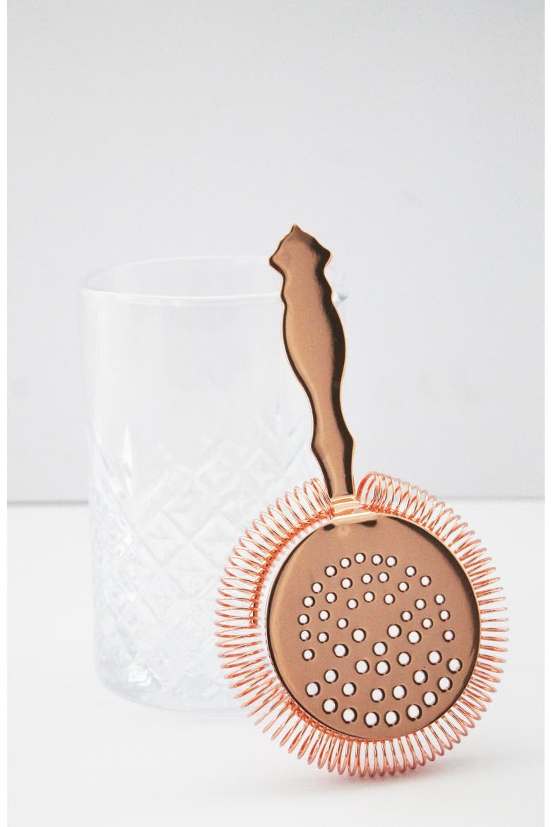 Vintage Inspired Glass Barware Set, Alternate, color, Copper