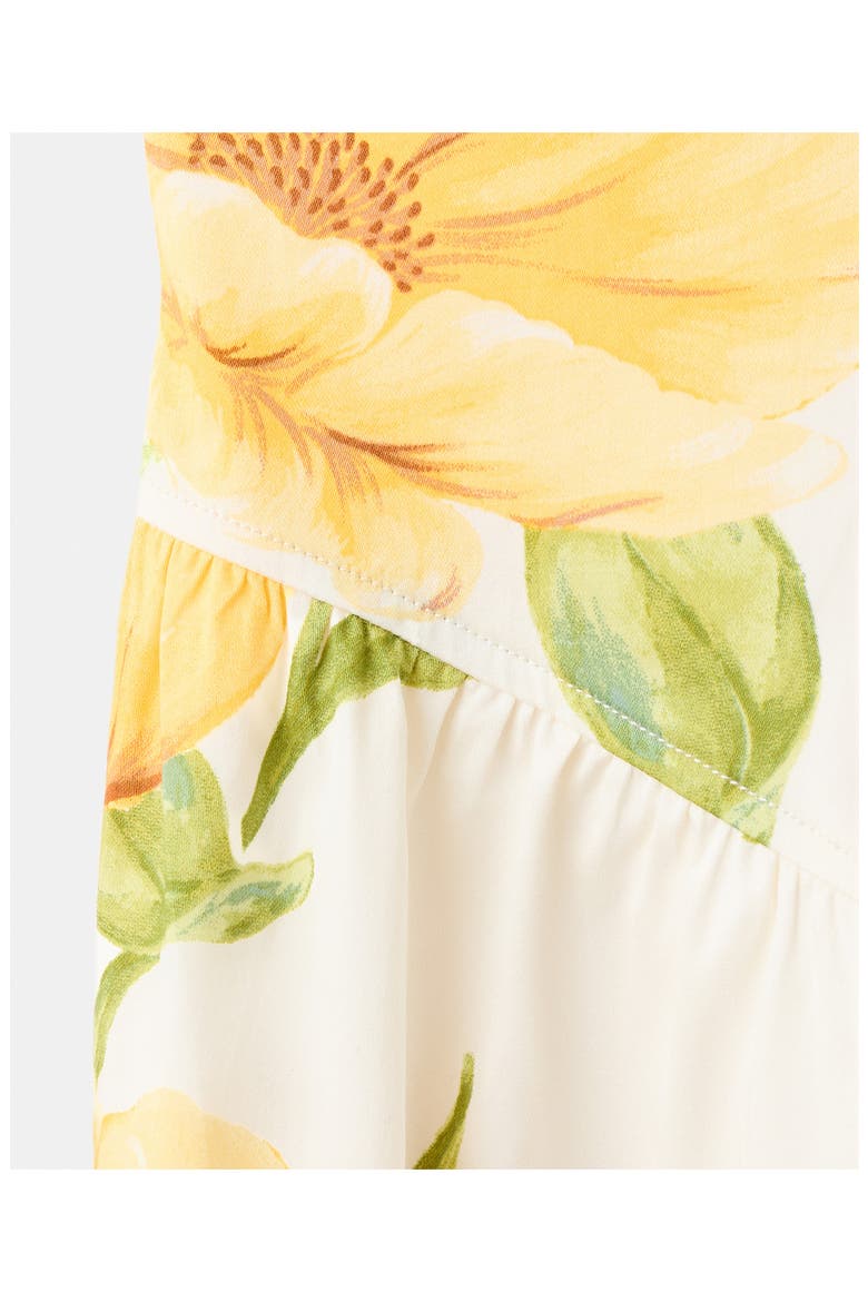 Island Floral Drop Waist Midi Dress, Alternate, color, YELLOW