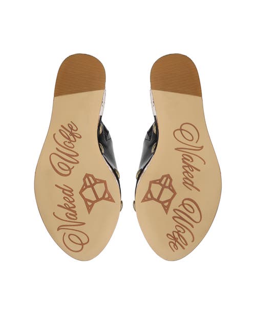 Naked Wolfe Tulip Platform Wedge Slide Sandal In Black