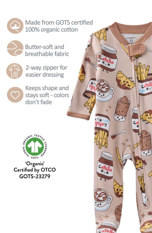 Butterblu Scout One-piece Organic Cotton Pajamas In Neutral