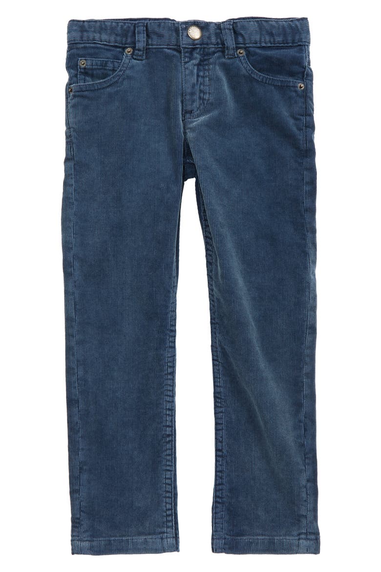 Kids' Stretch Cotton Corduroy Pants, Main, color, BLEU DU NORD