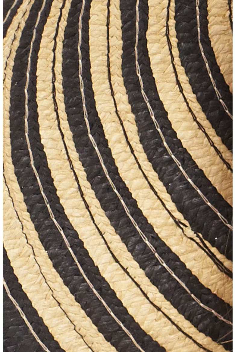 'Angelina' Striped Sun Hat, Alternate, color, NATURAL/ BLACK