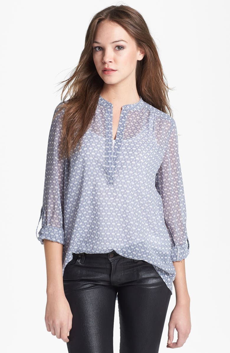 Halogen<sup>®</sup> Split Neck Print Blouse, Main, color, 