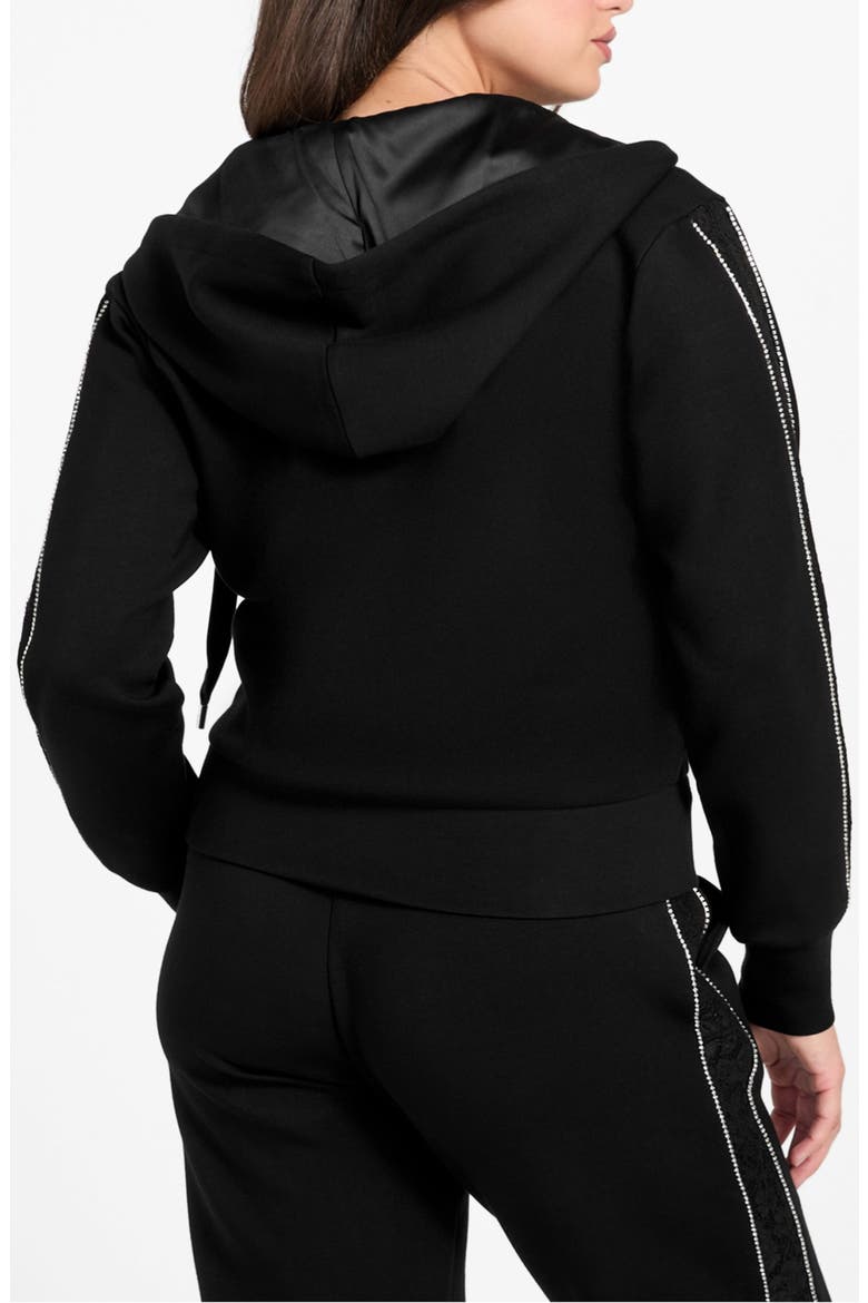 Rhinestone Embellished Zip Hoodie, Alternate, color, JET BLACK-BLACK