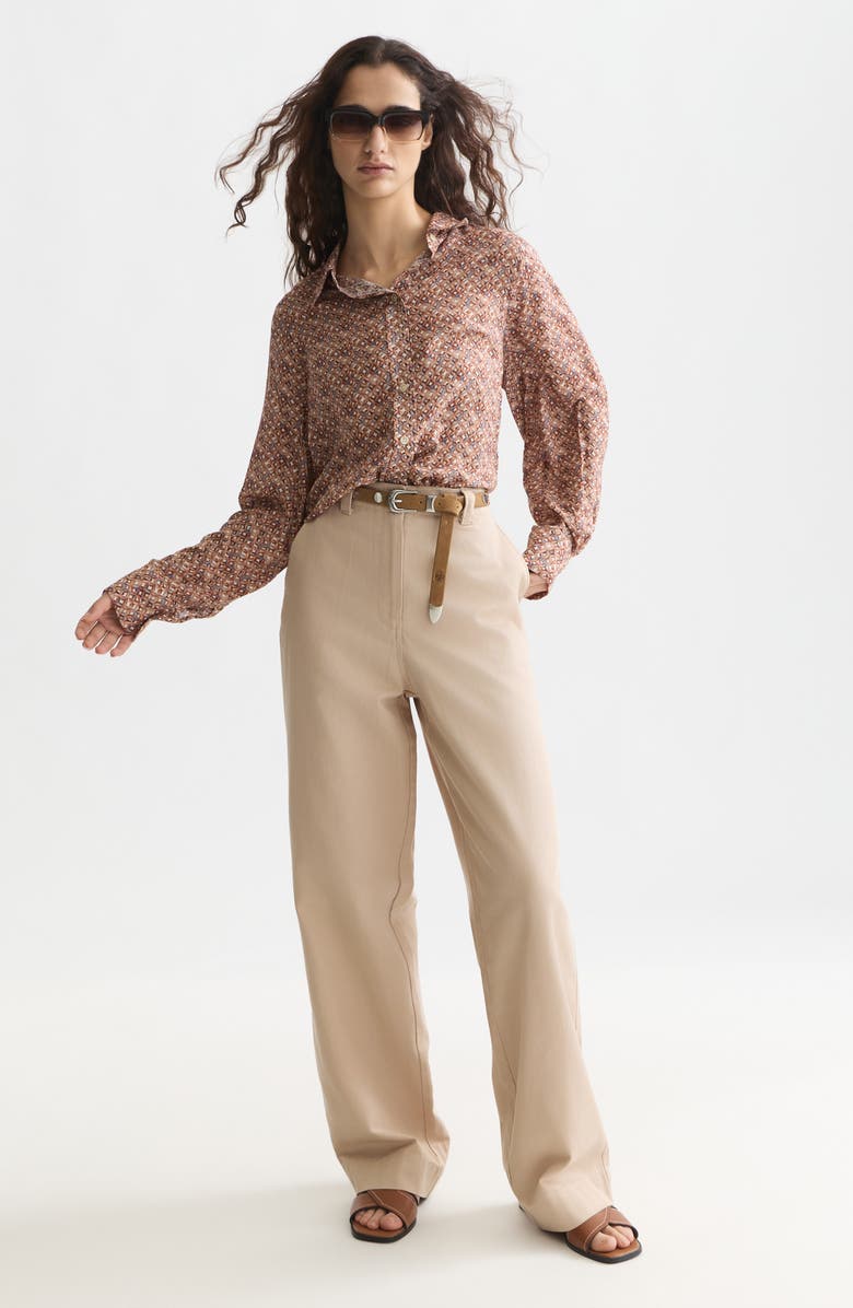 Scotch & Soda Print Relaxed Fit Shirt, Alternate, color, Tiles Flower Doeskin