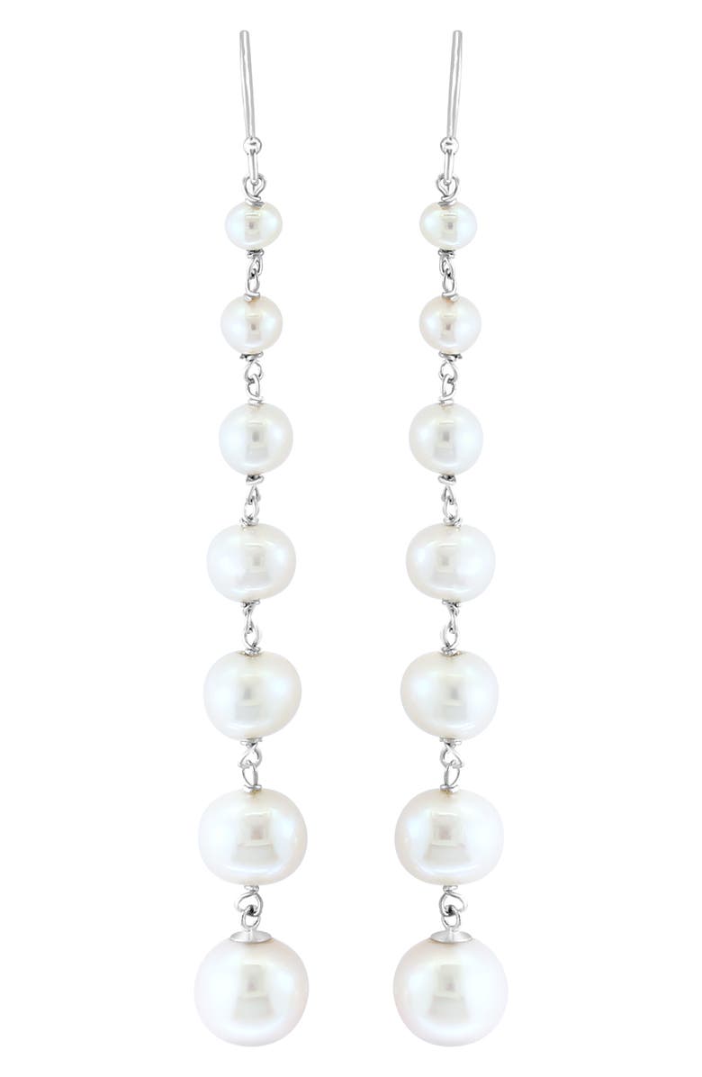 EFFY Sterling Silver 3–9mm Graduated Freshwater Pearl Drop Earrings, Main, color,