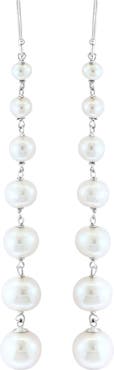 EFFY Sterling Silver 3–9mm Graduated Freshwater Pearl Drop Earrings