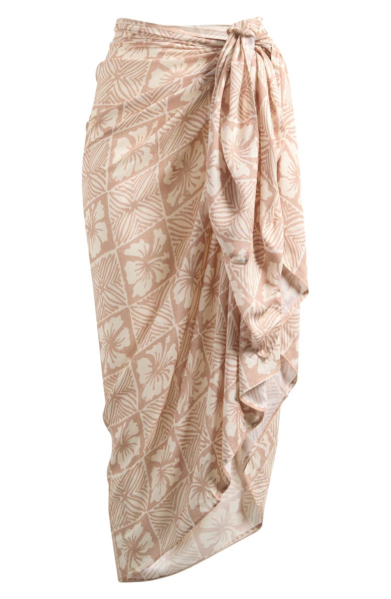 Tag Aloha Print Pareo Scarf, Main, color, Local Motion - Hibiscus Tile