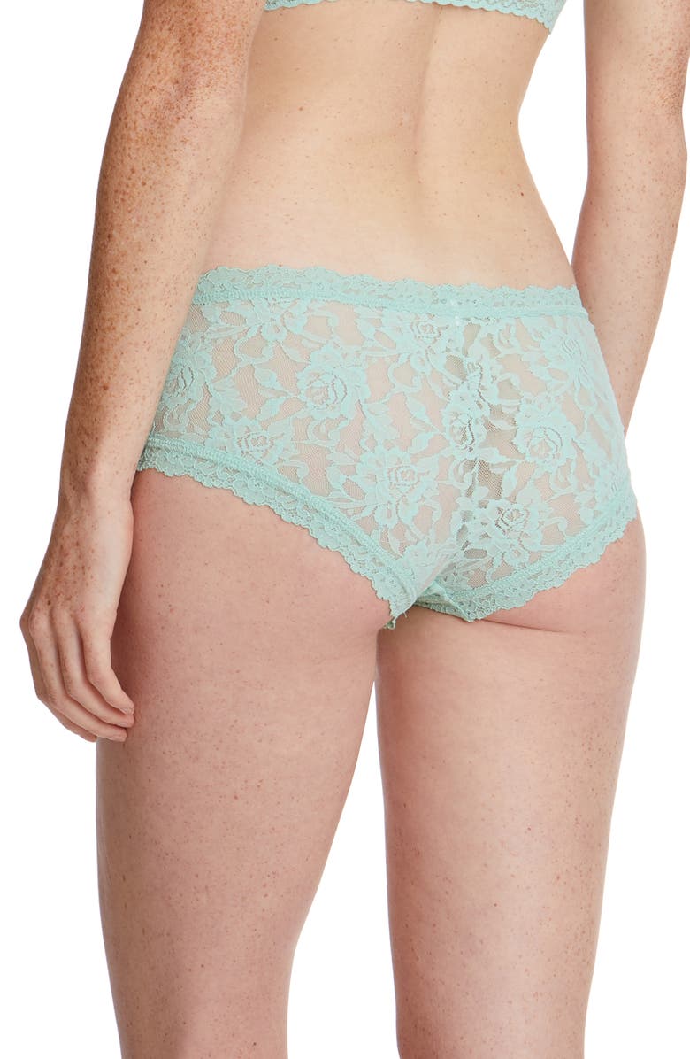Hanky Panky Signature Lace Boyshorts, Alternate, color, Mint Sprig Green