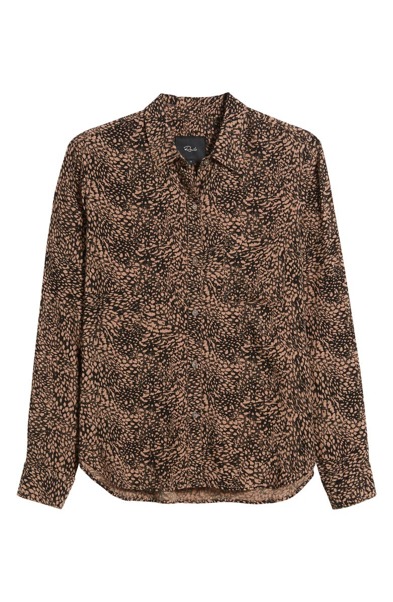 Rails Josephine Animal Print Button-Up Shirt, Alternate, color, Desert Lynx