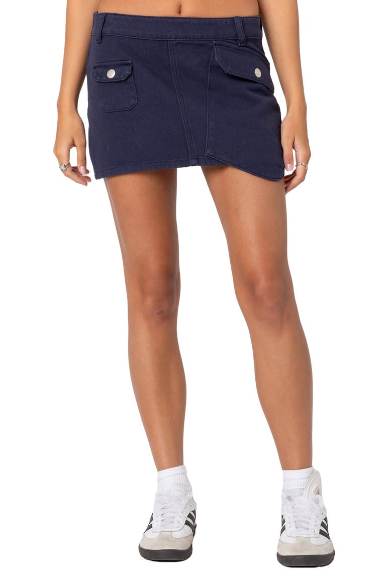 Asymmetric Pocket Miniskirt, Main, color, NAVY