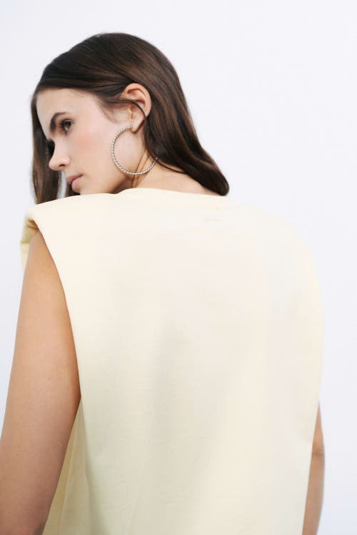 Shop Nocturne Padded Basic T-shirt In Yellow