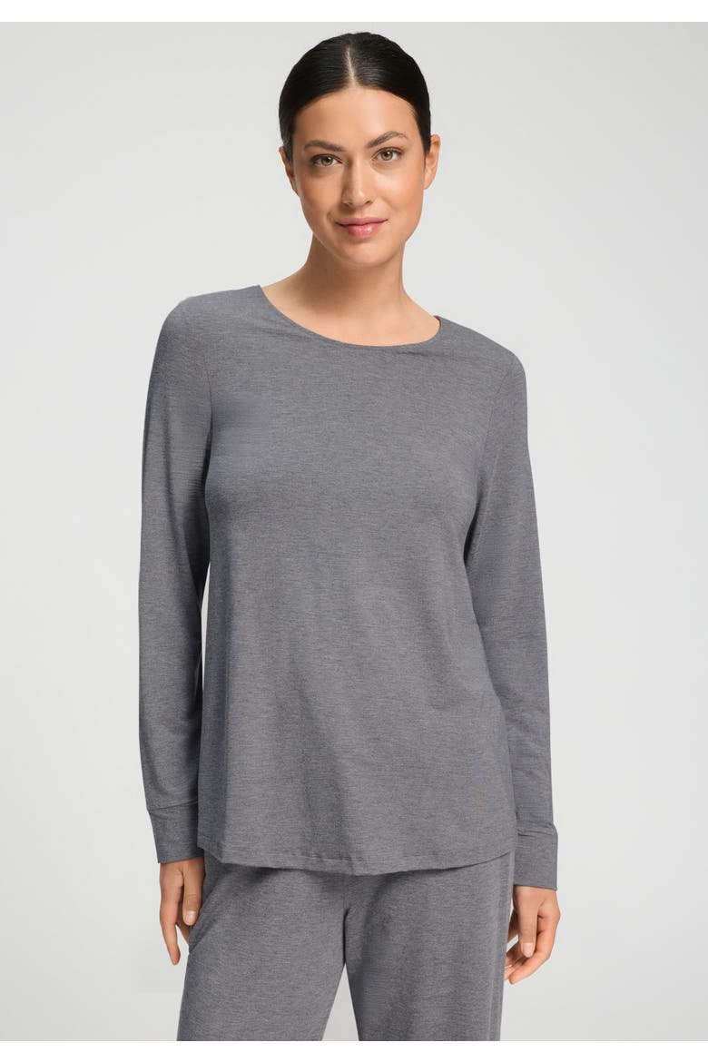 Natural Elegance Relaxed Round Neck Top, Alternate, color, Stone Melange