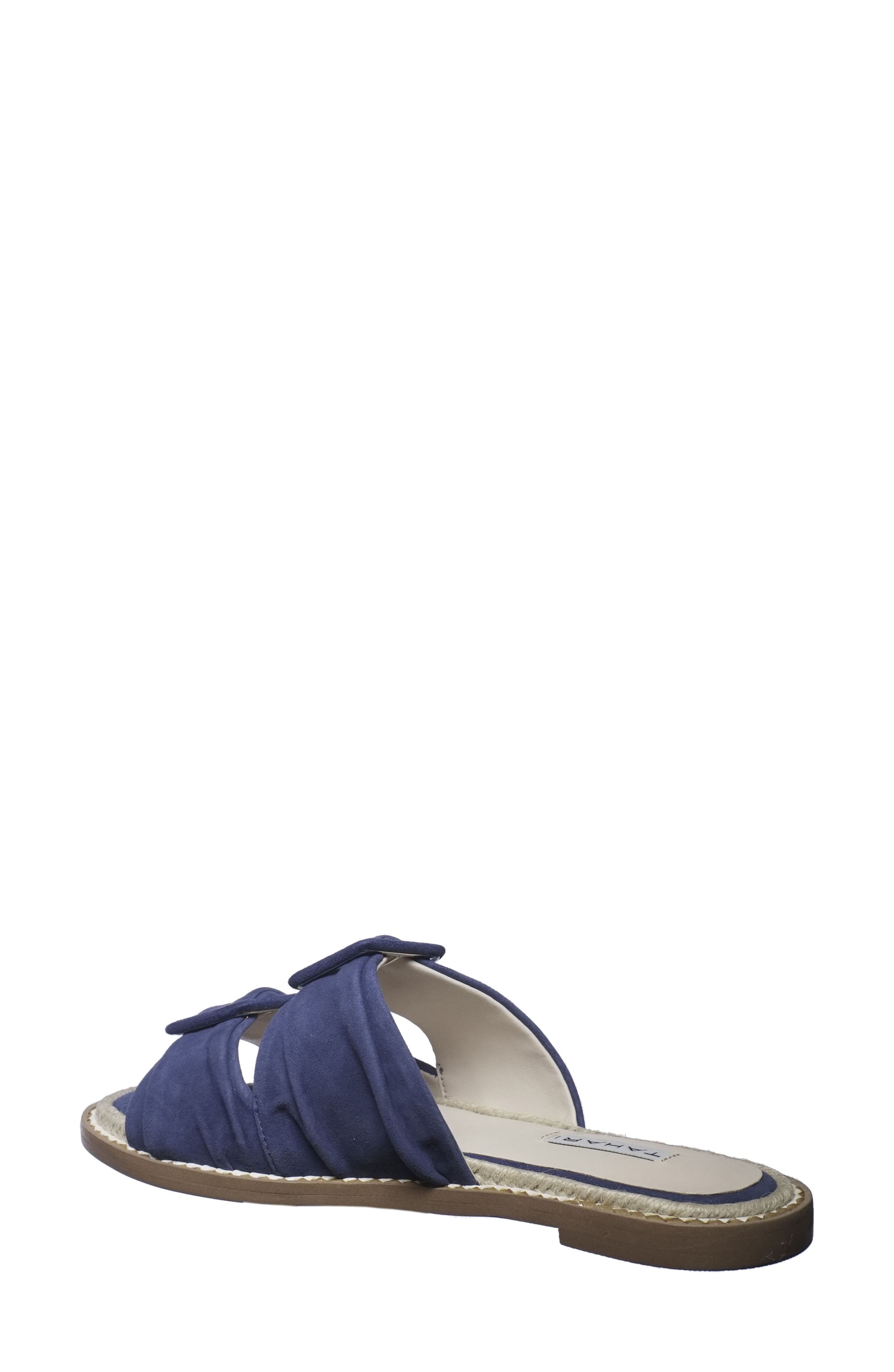 Tahari Calandra Slide Sandal, Alternate, color, VIVID BLUE SUEDE