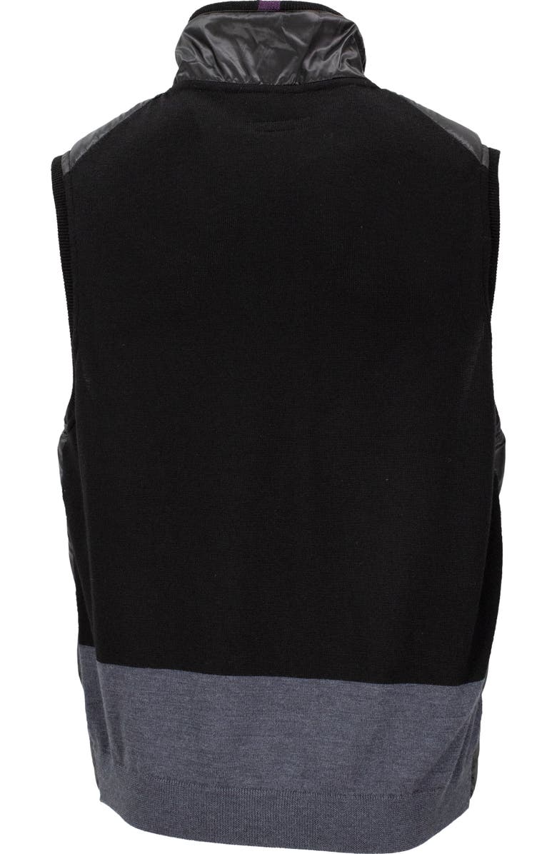 Lords of Harlech Jork Hybrid Puffer Merino Wool Sweater Vest, Alternate, color, Black
